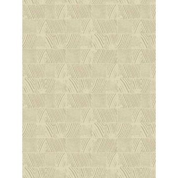 Woodcut Beige Wallpaper