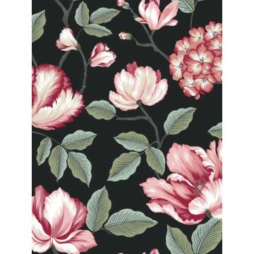 Morning Garden Black Wallpaper
