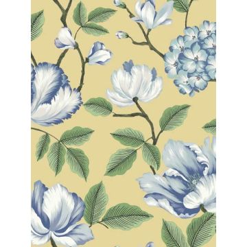 Morning Garden Yellow Wallpaper