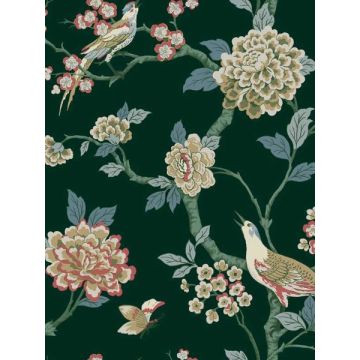 Fanciful Dark Green Wallpaper