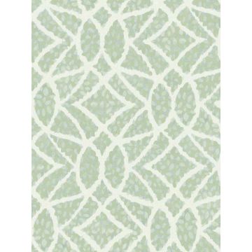 Boxwood Garden Teal Wallpaper