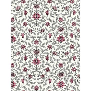 Vintage Blooms Red Wallpaper