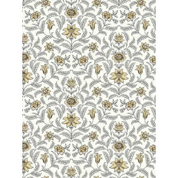 Vintage Blooms Yellow Wallpaper
