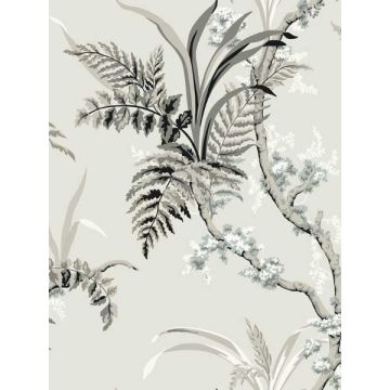 Enchanted Fern Grey and Beige Wallpaper