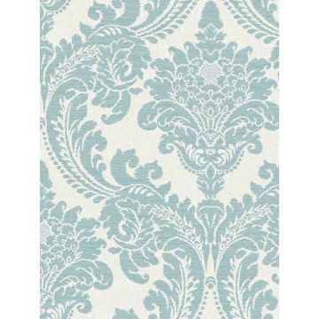 Tapestry Damask Teal Wallpaper