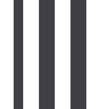 Awning Stripe Black Wallpaper