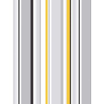 Step Stripe Yellow Grey Black Wallpaper