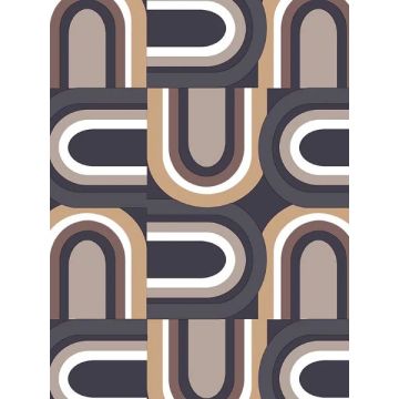 U Turn Black Brown Beige Wallpaper