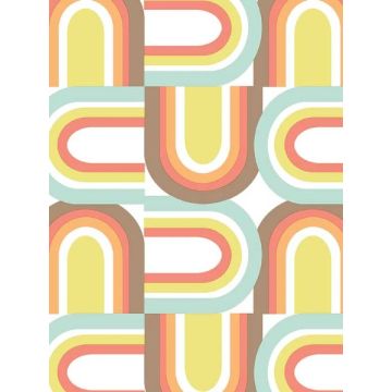 U Turn Mint Green Lime Brown Wallpaper