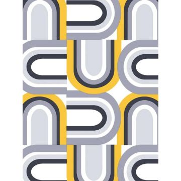 U Turn Yellow Met Silver Black Wallpaper