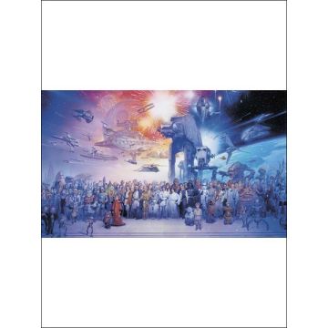 Star Wars Saga XL 7 Panel Purple Mural