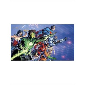 Justice League XL 7 Panel Blue Mural