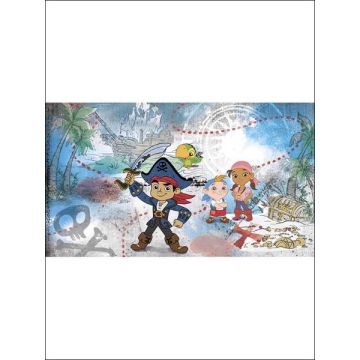 Cap Jake and Never Land XL 7 Panel Blue Mural