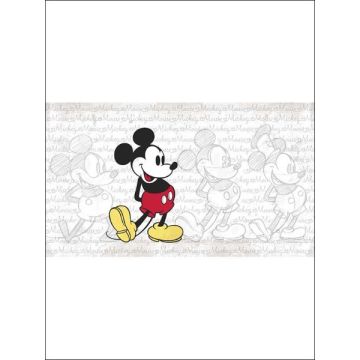 Classic Mickey XL 7 Panel Light Gray Mural