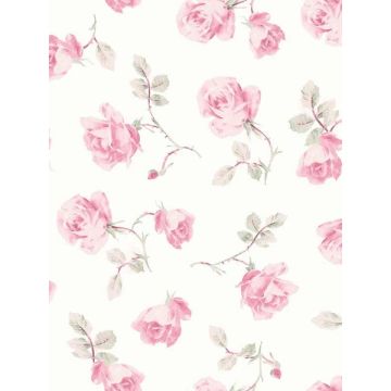 Ribbon Rosa Peel and Stick Chateau Rose Wallpaper