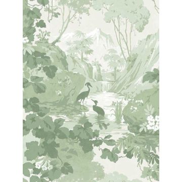 Eden Crane Lagoon Sage Wallpaper