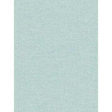 Glen Linen Aqua Wallpaper