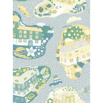 Staden Light Blue Wallpaper