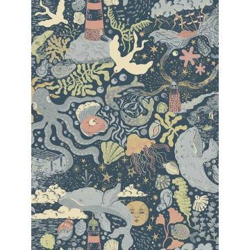 Havet Dark Blue Wallpaper
