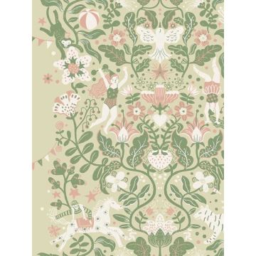 Cirkus Light Green Wallpaper