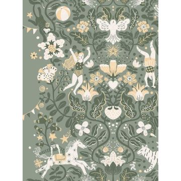 Cirkus Sea Green Wallpaper