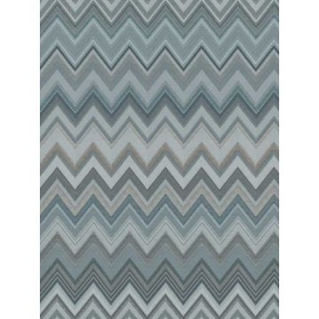 Happy Zigzag Blue Wallpaper