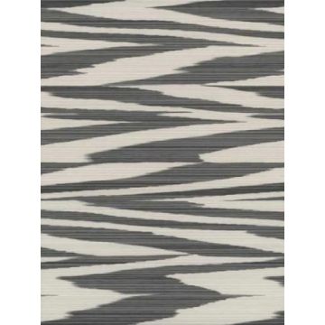 Flamed Zigzag Black and Cream Wallpaper