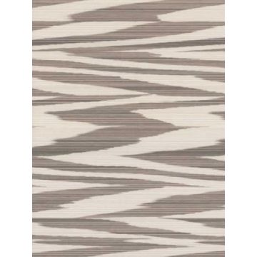 Flamed Zigzag Brown and Cream Wallpaper