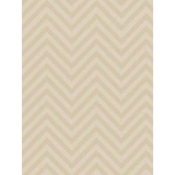 Macro Chevron Beige and Cream Wallpaper
