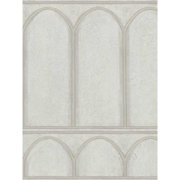 Arches Grey and Pearl Wallpaper