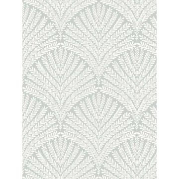 Beachcomber Green and White Wallpaper