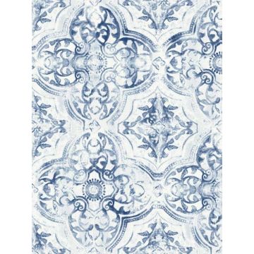 Quartet White and Blue Wallpaper