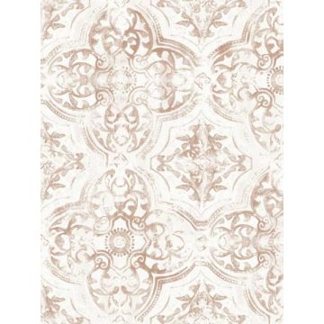 Quartet Off White and Tan Wallpaper