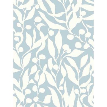 Olive Mill Sky Blue Wallpaper