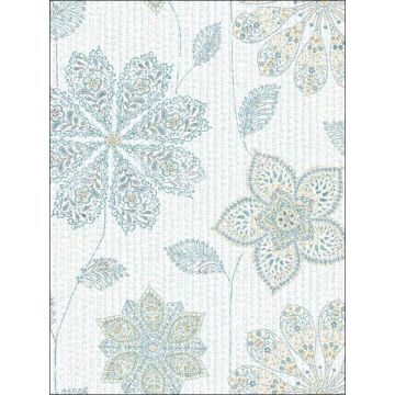 Gypsy Floral Peel and Stick Blue Green Wallpaper