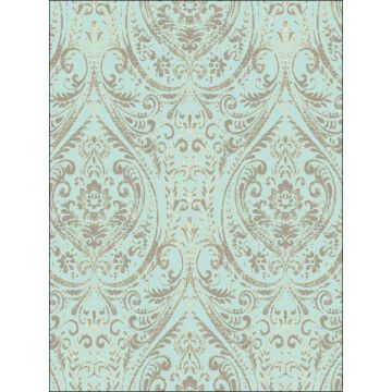 Nomad Damask Peel and Stick Teal Wallpaper