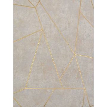Nazca Neutral and Gold Wallpaper