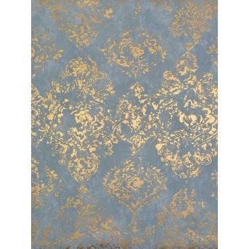Stargazer Blue and Gold Wallpaper