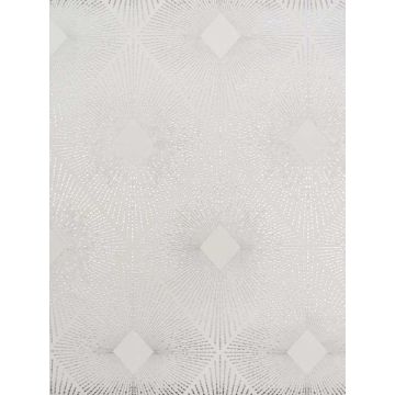 Harlowe White and Silver Wallpaper