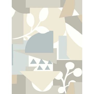 Cut Outs Sky Blue Wallpaper
