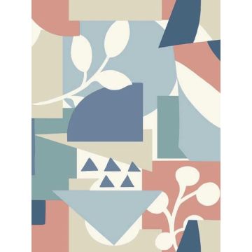 Cut Outs Blue Wallpaper