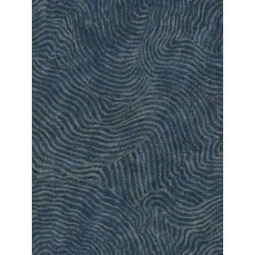 Modern Wood Indigo Wallpaper