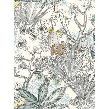 Flowering Desert Black Wallpaper