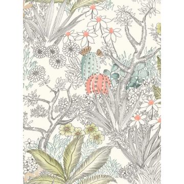 Flowering Desert Grey Wallpaper