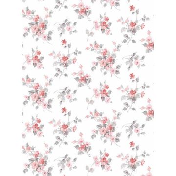 Blossom Mini Red Grey Wallpaper
