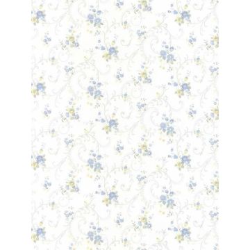 Rhiannon Trail Lt Blue Yellow Lt Green Wallpaper