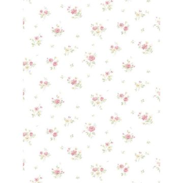 Rainbow Floral Yellow Pink Wallpaper