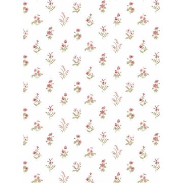 Mini Garden Spot Cream Red Yellow Green Ochre Wallpaper