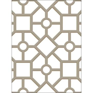 Hedgerow Trellis Peel and Stick Taupe and Gold Wallpaper
