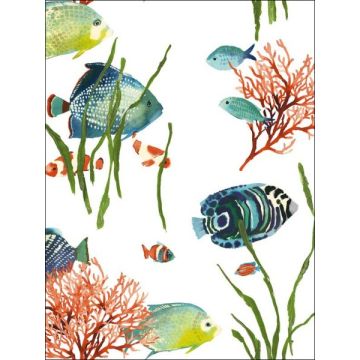 Tropical Reef Peel and Stick Multicolor Wallpaper